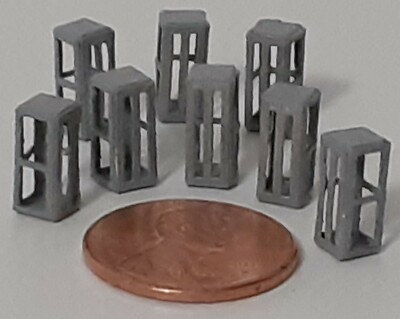 Phone Booth - 16pk - Z Scale - Laser Cut