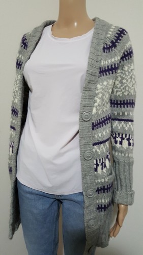 Clockhouse Women Gray Cardigan Nordic 