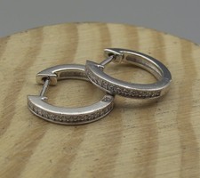 schöne Klappcreolen ESPRIT 925 Sterling Silber Zirkon