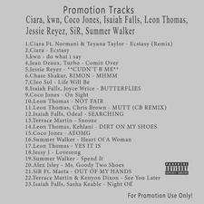 R&B/Soul.. White CD. Ciara, kwn, Coco Jones, Isaiah Falls, Leon Thomas, SiR