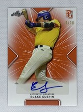 2021 LEAF PERFECT GAME AUTO BLAKE GUERIN ORANGE PAPER 6/30