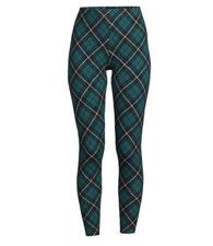 NOBO NO BOUNDARIES JUNIORS GREEN BLACK PLAID ANKLE LEGGINGS L 11-13 NWT