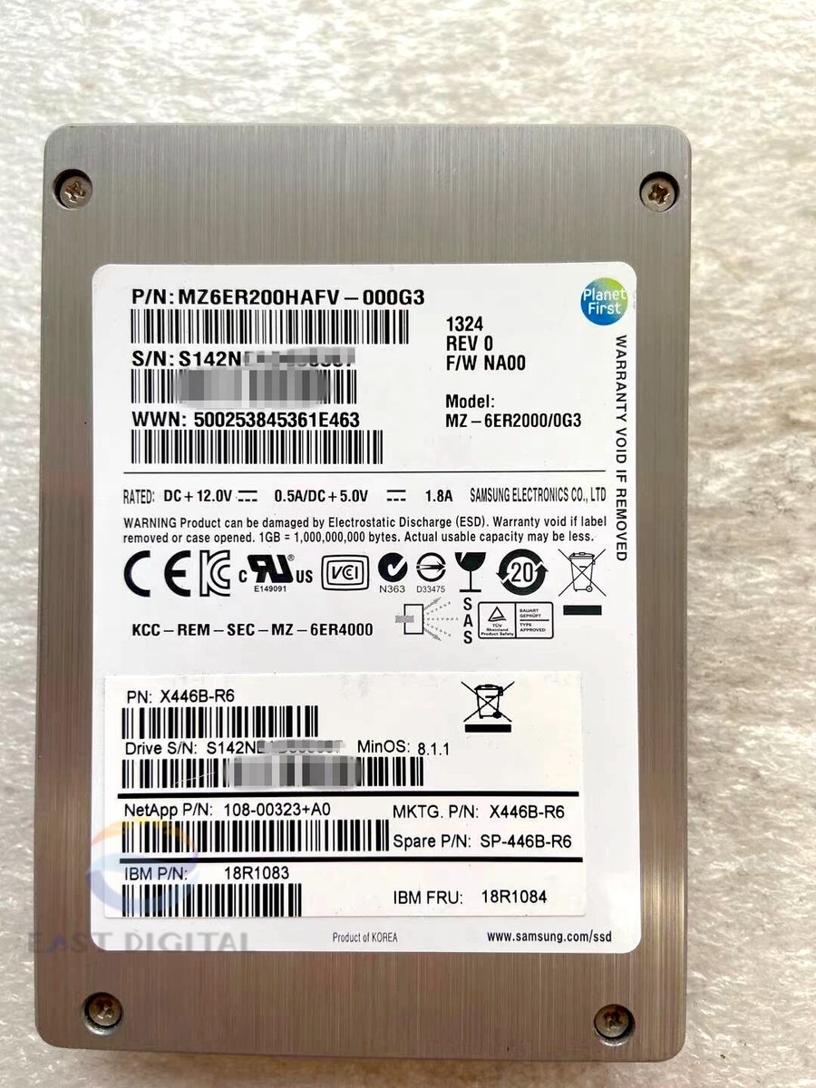 Hitak、２つまとめ売り【新品未開封・格安！】高速サムスン SSD Samsung 200GB, 2.5 inch Internal SSD - MZ6ER200HAFV-000G3 for sale