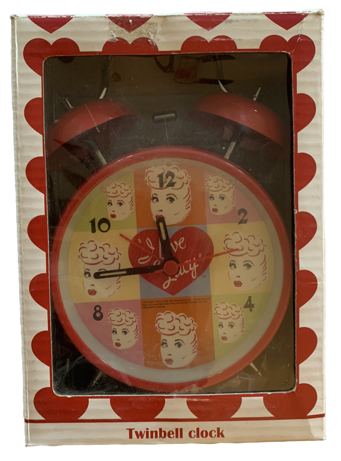 New ~ I Love Lucy 6" Lucy Faces 2006 Round Twinbell Alarm Clock