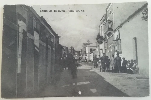 LANDSCAPE POSTCARD BUSCEMI SYRACUSE CORSO VITTORIO EMANUELE SICILY ANIMATED - Picture 1 of 3