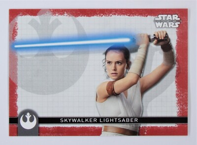 2020 Star Wars Rise of Skywalker Skywalker Lightsaber 52/99 Weapons Red #W-1
