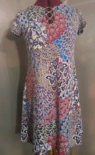 MSK Women's Sleeveless Dress PS Sheath Multicolored Floral Print Stretch