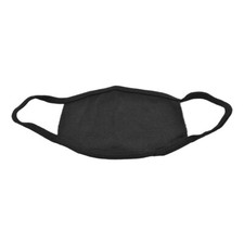 40357 Reusable Unisex Face Mask with Round/Ear Loop - 100 Cotton BLACK 