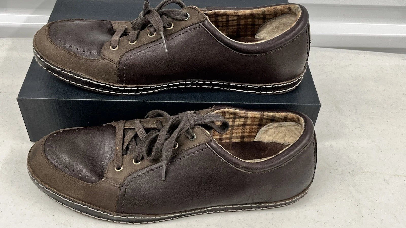 Sneakers UGG Ultra Mercer uomo taglia 13 Oxford pelle marrone 1000437