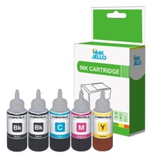 5 Ink Bottle Refill For Epson 104 ET-2710 ET-2711ET-2712 ET-2714 ET-2715