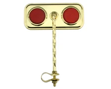 ALTALINE Bicycle Rectangle Square Twisted Mirror Gold Red