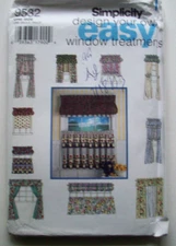 EASY Cafe curtains shade valances window treatments craft pattern 9532 UNCUT