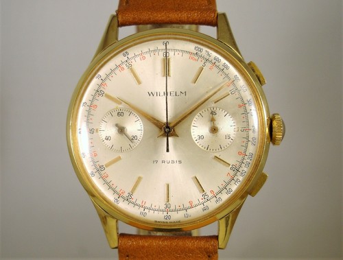 Cronografo Wilhelm Vintage Chrono Oversize 38 mm Cal.Valjoux 22, anni '60 |  eBay