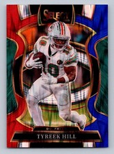 2025 Panini Select #83 Tyreek Hill Black and Red Prizm Shock
