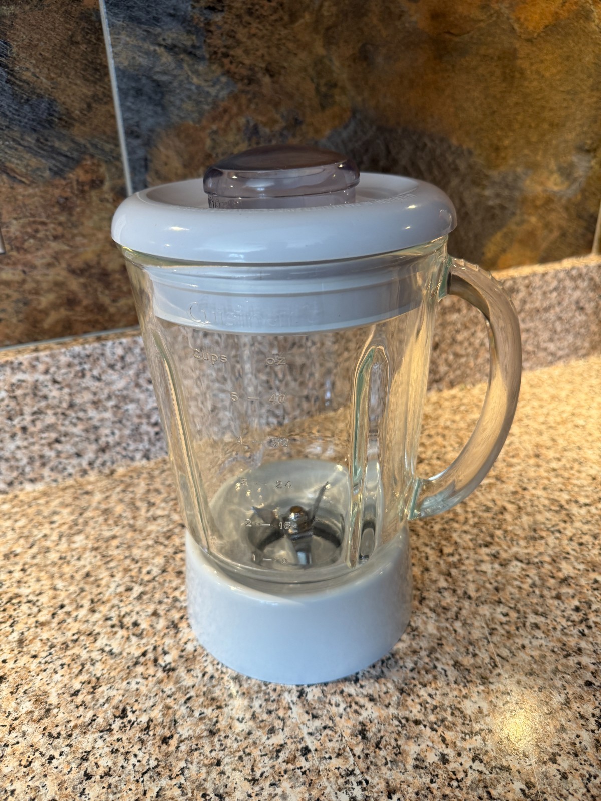 Cuisinart Blender White 6 Cup 48 oz Glass Pitcher Jar,  Blad