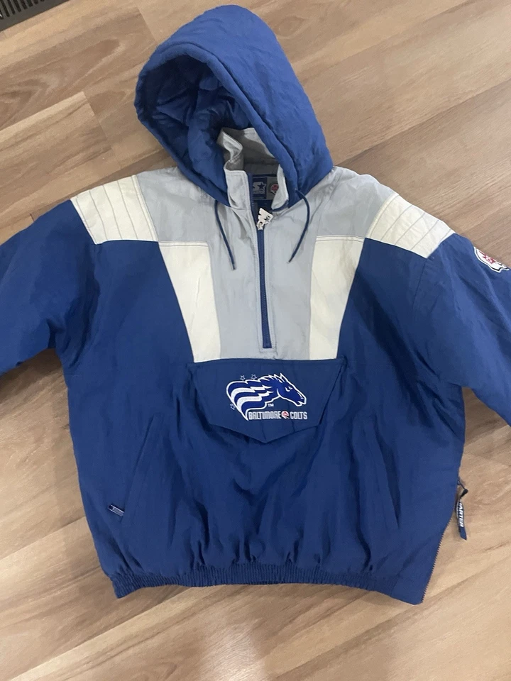 De colección Años 90 Starter CFL Baltimore Colts Pullover Sudadera con Capucha Puffer Chaqueta XL Foto 2 de 4