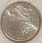 1881 S Morgan beautiful BU coin lots & lots of luster bright free ship Sigma ++