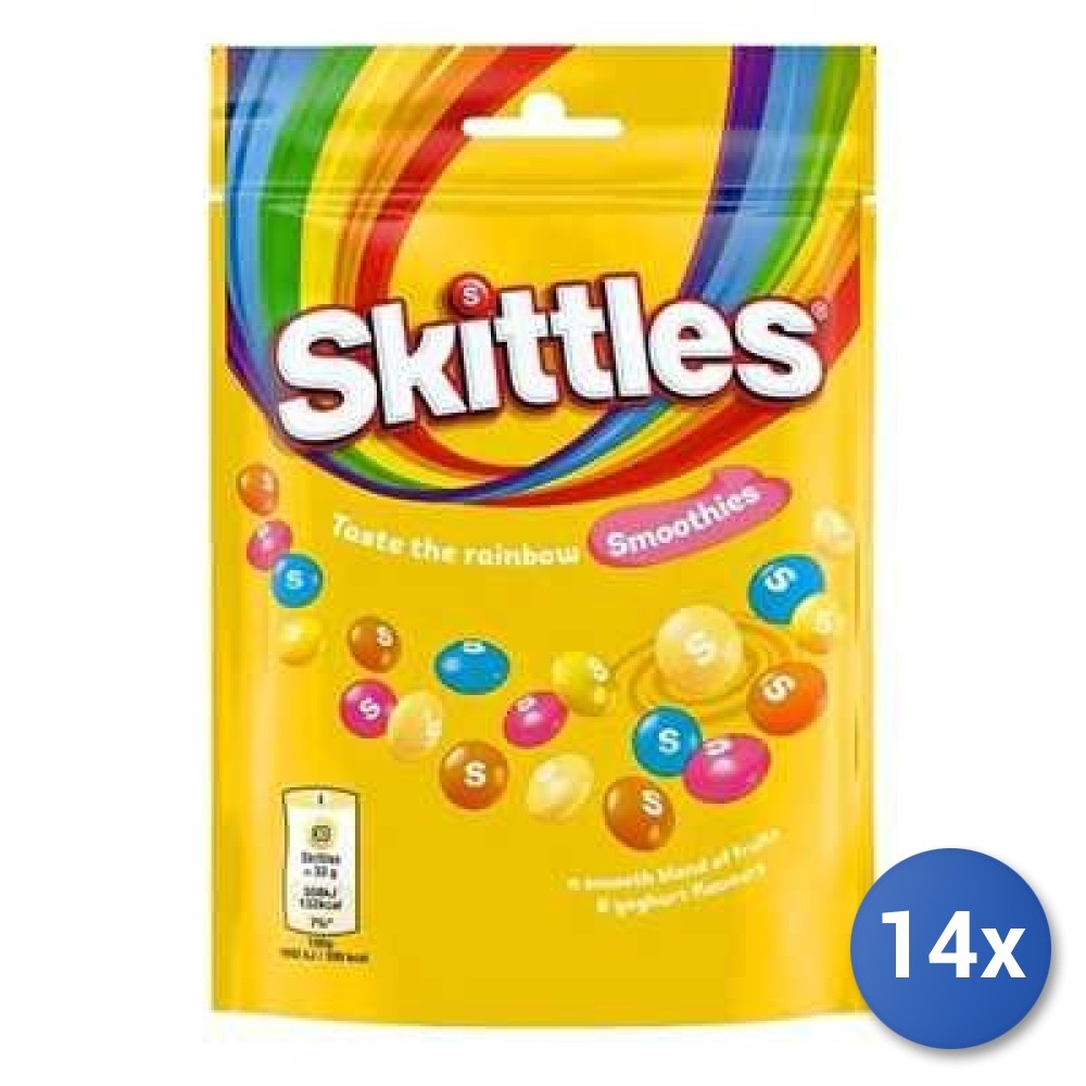 14x Multipack Skittles Smoothies Candy, 136 g, Colorful
