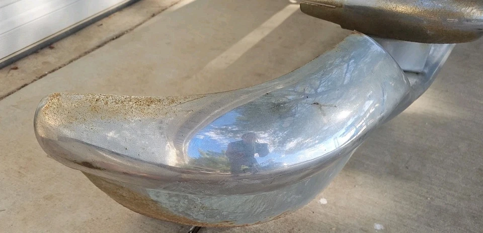 X OLDSMOBILE 88 98. PARAGOLPES DE IMPACTO DELANTERO CROMADO 1955 55 OEM Foto 3 de 4