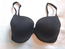 Victoria's Secret Pure Black Logo 36DD Wear Everywhere Super Push Up Bra