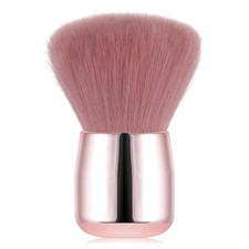 Portable Pink Nail Art Dust Brush - Gentle Bristles for Acrylic Makeup Care