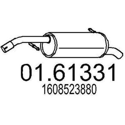 MTS 01.61331 Endschalldämpfer passend für PEUGEOT 208 I Schrägheck (CA, CC)