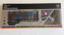 Realtree Bow Gaming Keyboard W/phone Slot, Wrist Rest, Multiple Media Keys