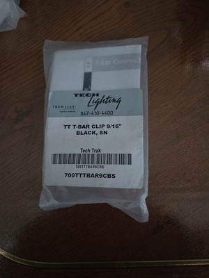 Tech Lighting 9/16'' T-Bar Grid Clip for TECH trak System - Black/SN - NEW