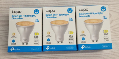 3x Tp-Link Tapo Smarte WLAN Glühbirne GU10 50W Lampe dimmbare Leuchtmittel