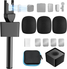 Mic Handle for DJI 1/2/3/Mini 1/2, Microphone Holder for Rode Wireless Go/Hollyl