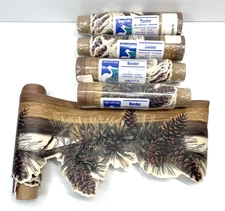 New Wallpaper Border 4+ Rolls o Rustic Pine Cone Die Cut Garland By Chesapeake