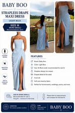 Baby Boo Cyra Maxi Dress Glacier Blue Straple...