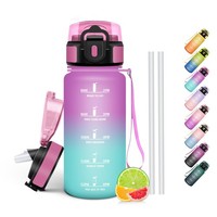 Trinkflasche Kinder 500Ml, Bpa-Frei, Auslaufsicher, Sportflasche Mit Strohhalm,