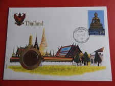 *Numisbrief  Thailand mit 1 Baht *  (ALB39)