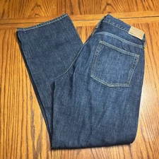 NWT GAP 1969 Relaxed Fit Dark Wash Denim Jeans Mens 32x32 Straight Fuller Leg