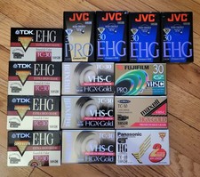 14 NEW VHSC Camcorder Compact VHS Tape Maxell, TDK, JVC, Fujifilm FACTORY SEALED