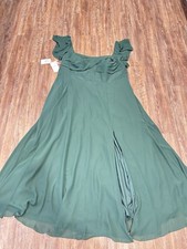 jj’s House Sz 24w Dark Green Chiffon Dress Bridesmaid New With Tags