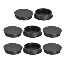8Pcs 40mm 1-9/16" Flush Type Panel Round Snap in Fastener, Black