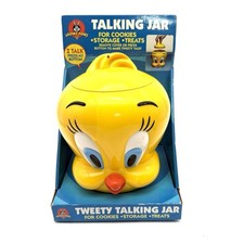 LOONEY TUNES Tweety Bird Plastic Talking Cookie Jar  1998 