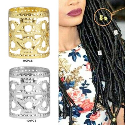100 Stück Dirty Hair Extension Schnallen Einstellbare Perlen Haarschmuck für