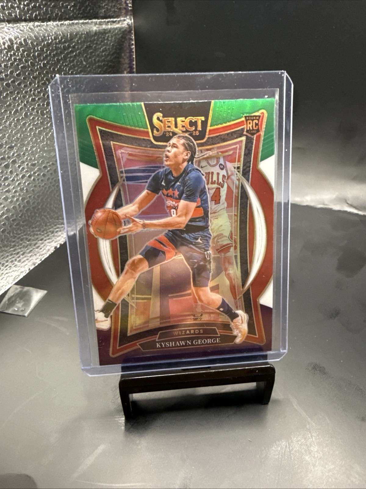 2024-25 Panini Select - Concourse Kyshawn George #85 Green White Purple Prizm