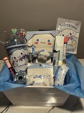 Sanrio Cinnamoroll Gift Basket Kids Toys Cosmetics Stationery Blue White Plush