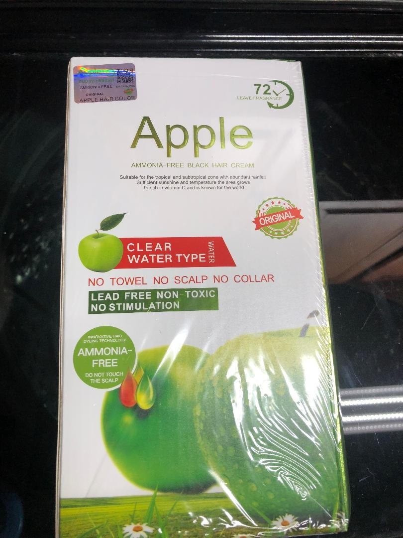 Original Mokeru Apple Hair Dye Cream for Men and Women Dark 