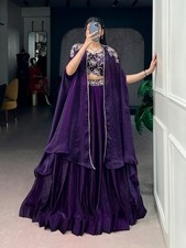 New Designer Silk Lehenga Choli With Fancy Shrug For Reception Wear
