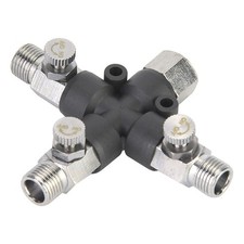 1/8 Three Way Adjustable Air Hose Splitter Airbrush Connecting Accessories