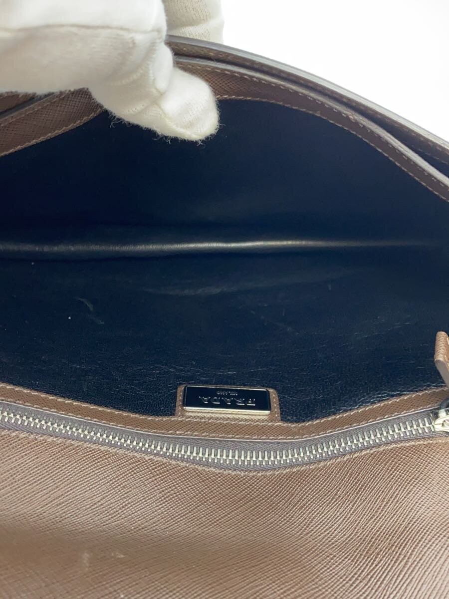 PRADA SAFFIANO TRAVEL Saffiano Clutch Bag PVC BRW Plain VR0089 thumbnail 6