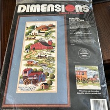   1993 Dimensions Counted Cross Stitch Peaceful Countryside 3739  