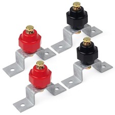 4 PCS 2500V Standoff Insulators With Stainless Busbar Mounting Brackets Red