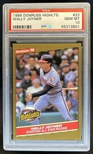 1986 Donruss Highlights Wally Joyner Rookie RC #23 Angels PSA 10 GEM MINT