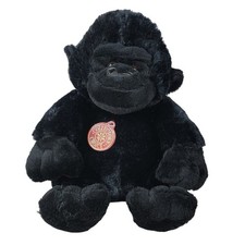 Dan Dee Realistic Ape Gorilla Plush Black 9.5" Monkey Sitting Stuffed Animal